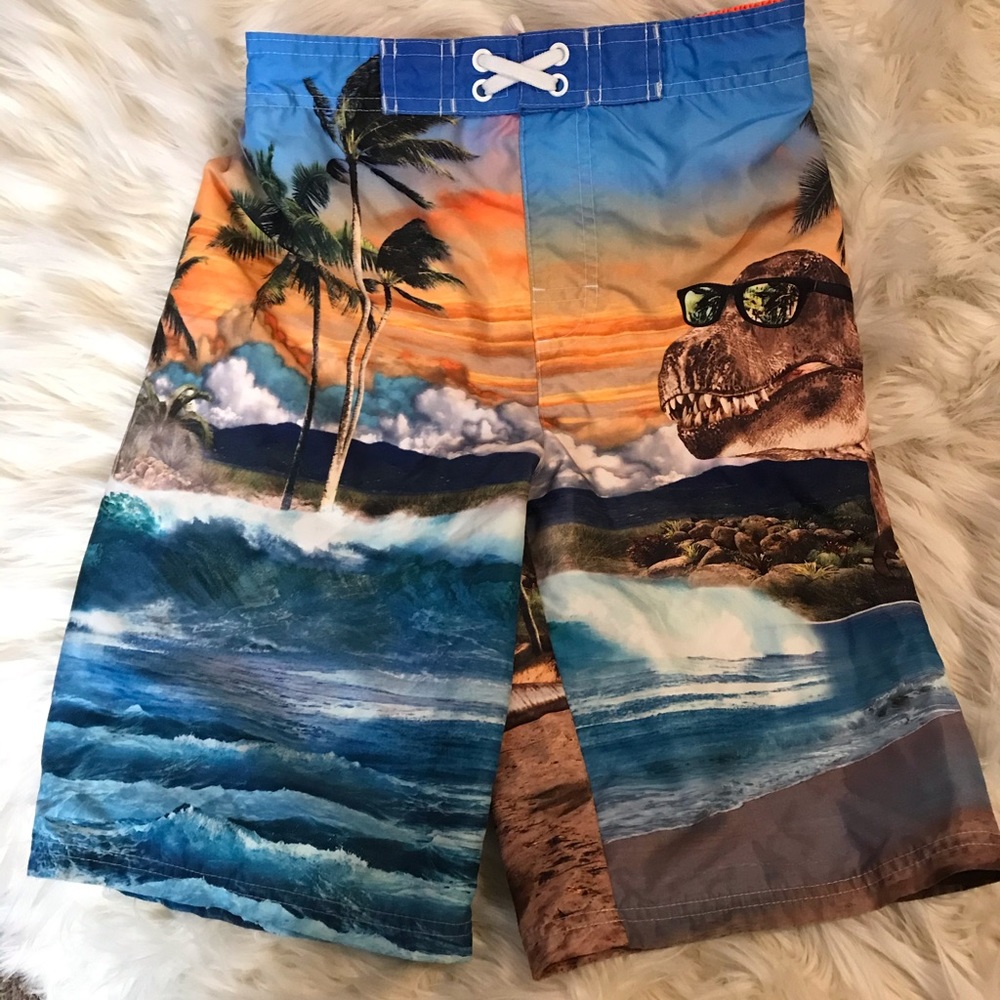 Boys Op large (10-12) swim shorts dinosaur print